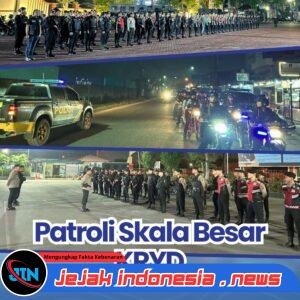 Patroli Skala Besar KRYD, Batalyon A Pelopor Satuan Brimob Polda Sumut Hadir Jaga Kondusifitas Belawan