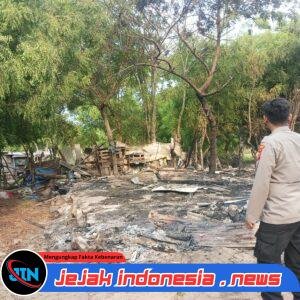 Rumah Kayu di Dewantara Terbakar, Polisi Gerak Cepat Amankan TKP