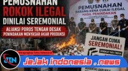 Pemusnahan Rokok Ilegal Dinilai Seremonial, Aliansi Poros Tengah Desak Penindakan Menyasar Akar Produksi