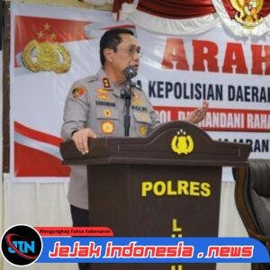 Kapolda Sulsel Berikan Pengarahan kepada Personel Polres Luwu Utara, Tekankan Profesionalitas dan Disiplin Anggota