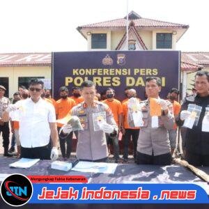 Polres Dairi Paparkan Hasil Ungkap Kasus Narkoba Sejak Bulan Januari, 43 Tersangka Turut Diamankan