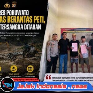 Satreskrim Polres Pohuwato Tahan Dua Tersangka PETI di Bulangita