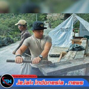 Perkuat Infrastruktur Desa, Brimob Sumut Lakukan Perbaikan Jembatan Gotting