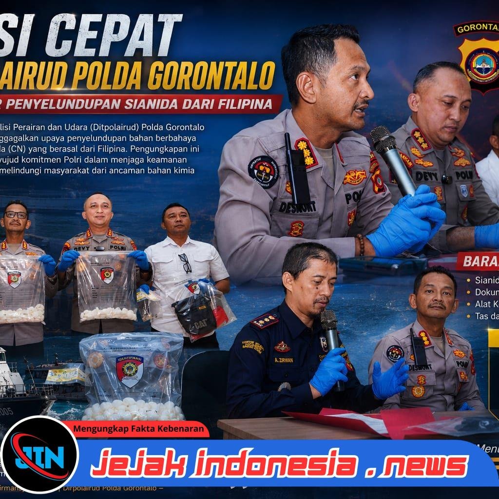 Ditpolairud Polda Gorontalo Berhasil Gagalkan Masuknya Sianida Ilegal dari Filipina