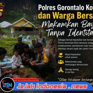 Polres Gorontalo Kota dan Warga Bersatu Makamkan Bayi Tanpa Identitas
