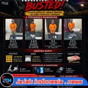 Satresnarkoba Polres Karo Bongkar 4 Kasus Narkotika Beruntun, Diduga Sindikat Narkoba Lau Cimba Terungkap