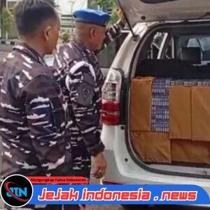 Lanal Batuporon Sikat Jalur Rokok Ilegal Suramadu, 311 Bal Disita dan 15 Kendaraan Diamankan