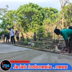 Progres Pengecoran Jalan TMMD Ke-128 Capai 85 Persen