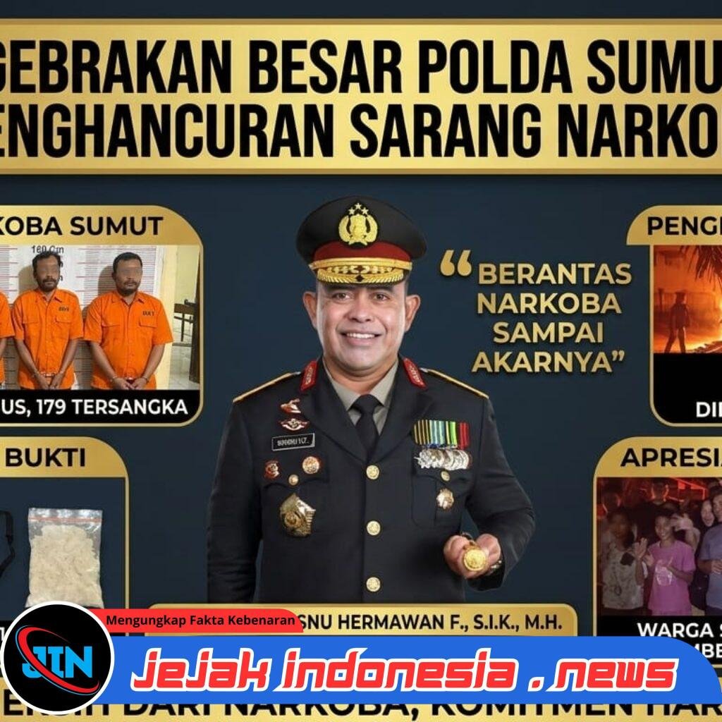 Dalam 72 Jam, Polda Sumut Gempur Sarang Narkoba: 134 Kasus Terbongkar, 26 Barak Dimusnahkan