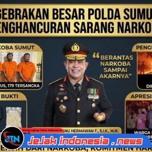 Dalam 72 Jam, Polda Sumut Gempur Sarang Narkoba: 134 Kasus Terbongkar, 26 Barak Dimusnahkan