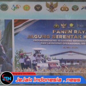 *Polres Binjai Bersama Forkopimda Ikuti Panen Raya Jagung Serentak Kuartal II dan Launching Program Ketahanan Pangan Polri*