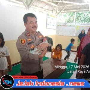 Kurang dari  1 x 24 jam pelaku buang bayi ditangkap Polsek Anyer Polres Cilegon.