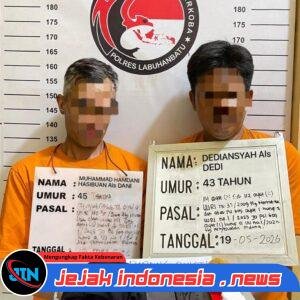 Polres Labuhanbatu Ungkap Peredaran Sabu Antarwilayah, Dua Pria Ditangkap dengan Barang Bukti Puluhan Gram