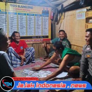 Polres Serang Pererat Sinergi Jaga Keamanan Masyarakat dengan sambang pos kamling.