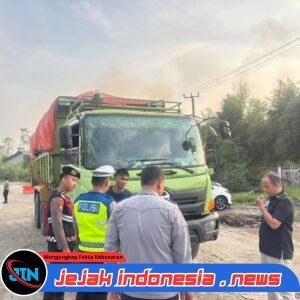 KEGIATAN PENERTIBAN ANGKUTAN TAMBANG, SATLANTAS DAN SAT SAMAPTA POLRES SERANG JAGA KELANCARAN LALU LINTAS DAN KAMTIBMAS