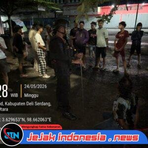 Patroli Blackout, Brimob Polda Sumut Gagalkan Aksi Pencurian Kabel Tembaga di Helvetia