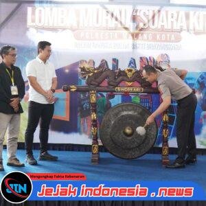Sambut Hari Bhayangkara ke -80, Polresta Malang Kota Gelar Lomba Mural