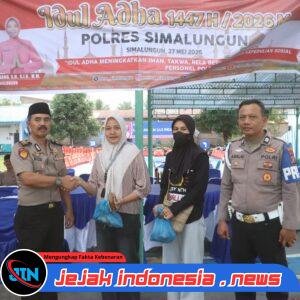 Idul Adha 1447 H, Kapolres Simalungun Sembelih 12 Sapi dan 13 Kambing, 1.200 Paket Daging Kurban Dibagikan ke Masyarakat