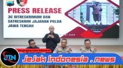 Polda Jateng Bongkar 61 Kasus Kejahatan jalanan dalam Sebulan, 105 Tersangka Diamankan dan Puluhan Kendaraan Curian Disita