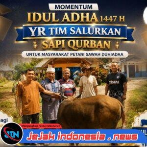Momentum Idul Adha 1447 H, YR TIM Salurkan Sapi Qurban untuk Masyarakat Petani Sawah Duhiadaa