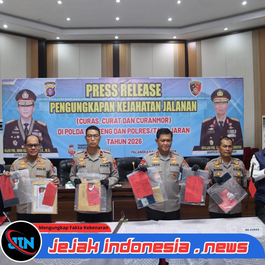 Polda Kalteng Ungkap 121 Kasus Kejahatan Jalanan Periode Januari hingga Mei 2026, 233 Tersangka Berhasil Diamankan