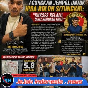 Bintang Lapangan Hijau Riko Simanjuntak Acungkan Jempol untuk IPDA Bolon Situngkir: “Sukses Selalu, Gomos Martamiang Horas!”