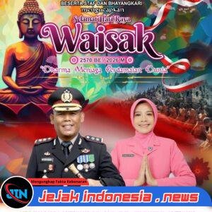Kapolres Simalungun AKBP Marganda Aritonang Beserta Bhayangkari Sampaikan Selamat Hari Raya Waisak 2570 BE, Ajak Masyarakat Jaga Persatuan Bangsa