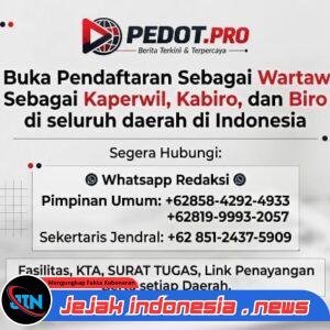 Media Online Pedot.pro Buka Pendaftaran Wartawan di Seluruh Indonesia