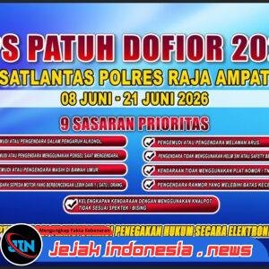 Tekan Angka Pelanggaran, Polres Raja Ampat Gelar Operasi Patuh Dofior 2026 Mulai 8-21 Juni