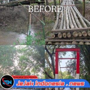 Jembatan Merah Putih Presisi Polres Serang di Desa Pasirbuyut Rampung 100 Persen