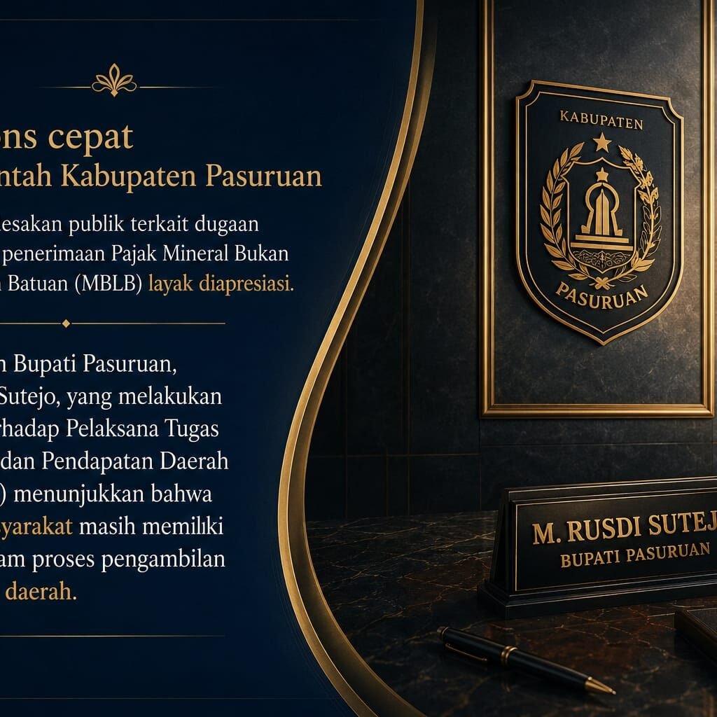 Respons Cepat Pemkab Pasuruan Patut Diapresiasi, Namun Transparansi dan Penuntasan Dugaan Kebocoran Pajak Menjadi Ujian Sesungguhnya