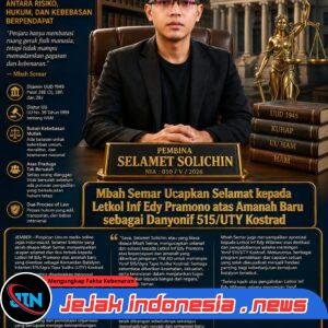 Mbah Semar Ucapkan Selamat kepada Letkol Inf Edy Pramono atas Amanah Baru sebagai Danyonif 515/UTY Kostrad