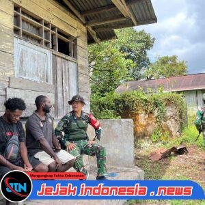 Satgas Yonif 123/Rajawali Pererat Silaturahmi Melalui Anjangsana di Kampung Senggo