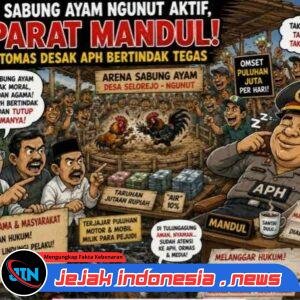 Judi Sabung Ayam Diduga Masih Beroperasi di Selorejo, Kapolres Tulungagung dan Kapolda Jatim Diminta Turun Tangan