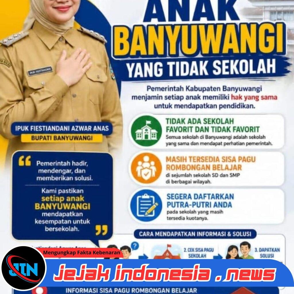 Ipuk Tegaskan Tak Boleh Ada Anak Banyuwangi Putus Sekolah, Pemkab Siapkan Solusi dan Posko SPMB di Setiap Kecamatan