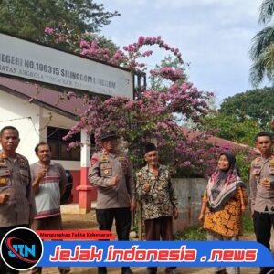 Dalam Rangka HUT Bhayangkara Ke – 80 Sat Brimob Polda Sumut Gercep Bangun Sanitasi Air Bersih Bagi Pelajar SD Di Kec. Angkola Timur.