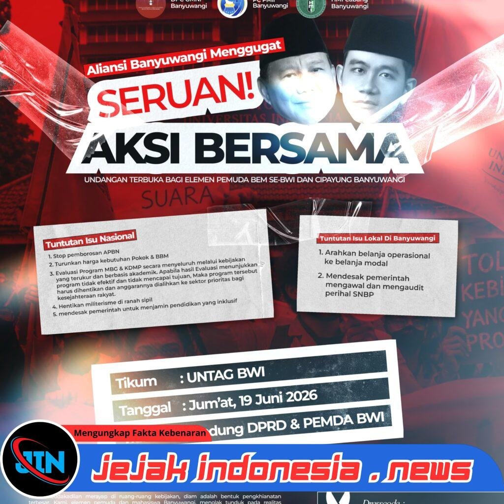 Aliansi Banyuwangi Menggugat Serukan Aksi Bersama, Mahasiswa dan Pemuda Siap Turun ke Jalan