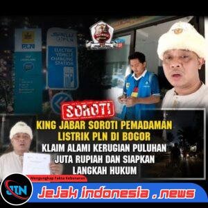 KING JABAR Soroti Pemadaman Listrik PLN di Bogor, Klaim Alami Kerugian Puluhan Juta Rupiah dan Siapkan Langkah Hukum