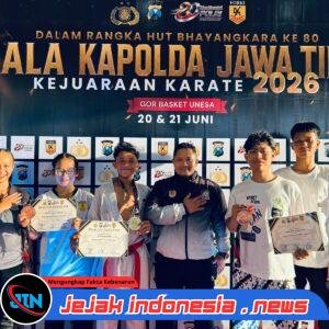 Sambut Hari Bhayangkara ke-80, Atlet Karate Polresta Banyuwangi Borong Medali di Kapolda Jatim Cup 2026