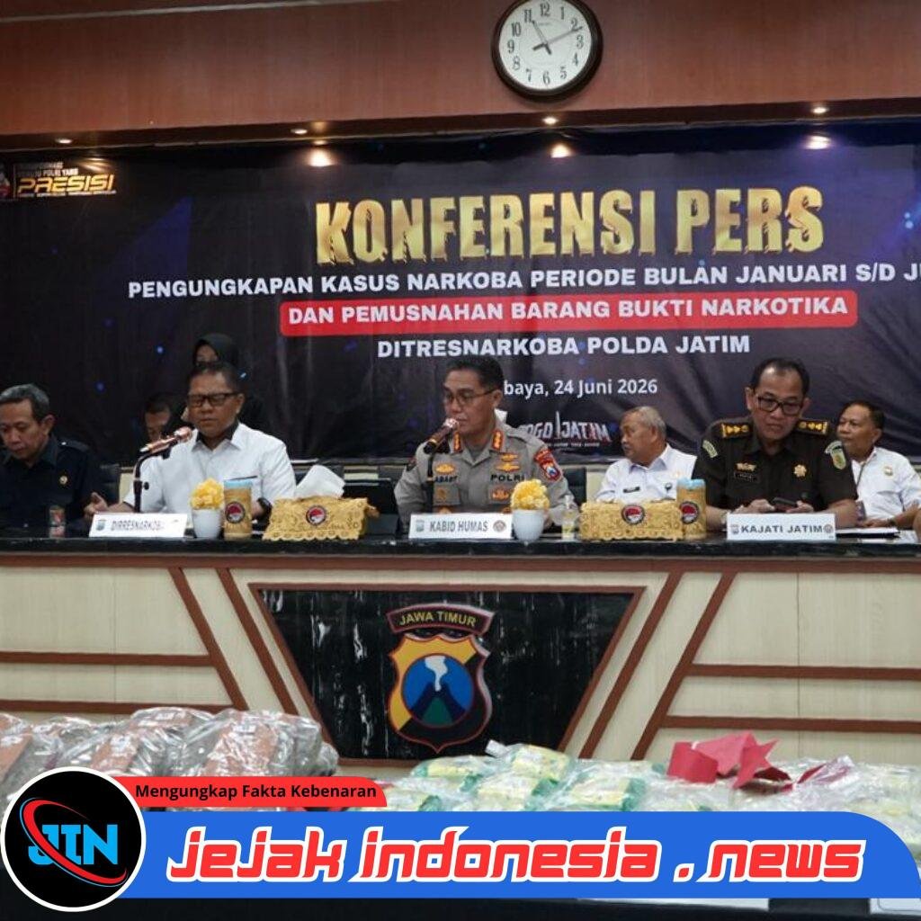 Polda Jatim Ungkap 3.157 Kasus Narkoba Semester I Tahun 2026, Selamatkan 2,79 Juta Jiwa dari Bahaya Narkotika*
