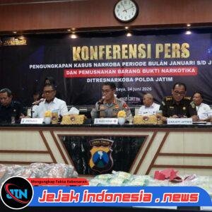 Polda Jatim Ungkap 3.157 Kasus Narkoba Semester I Tahun 2026, Selamatkan 2,79 Juta Jiwa dari Bahaya Narkotika*