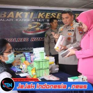 Polres Humbahas Gelar Bakti Kesehatan Serentak Sambut HUT   Bhayangkara ke-80