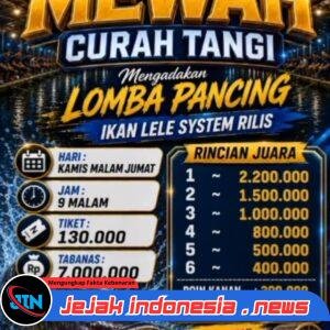 Kolam Pancing Mewah Curah Tangi Gelar Lomba Mancing Lele Berhadiah Jutaan Rupiah, Siapkan Total Tabanas Rp7 Juta