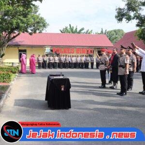 “*Kapolres Binjai Serah Terimakan Jabatan Kasat Reskrim, Kasat Lantas, Kapolsek Binjai Barat dan Kapolsek Selesai*”