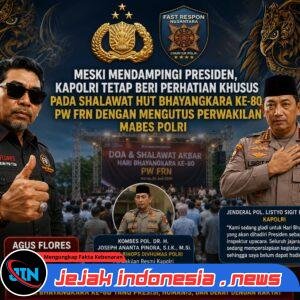 Meski Mendampingi Presiden, Kapolri Tetap Beri Perhatian Khusus pada Shalawat HUT Bhayangkara ke-80 PW FRN dengan Mengutus Perwakilan Mabes Polri