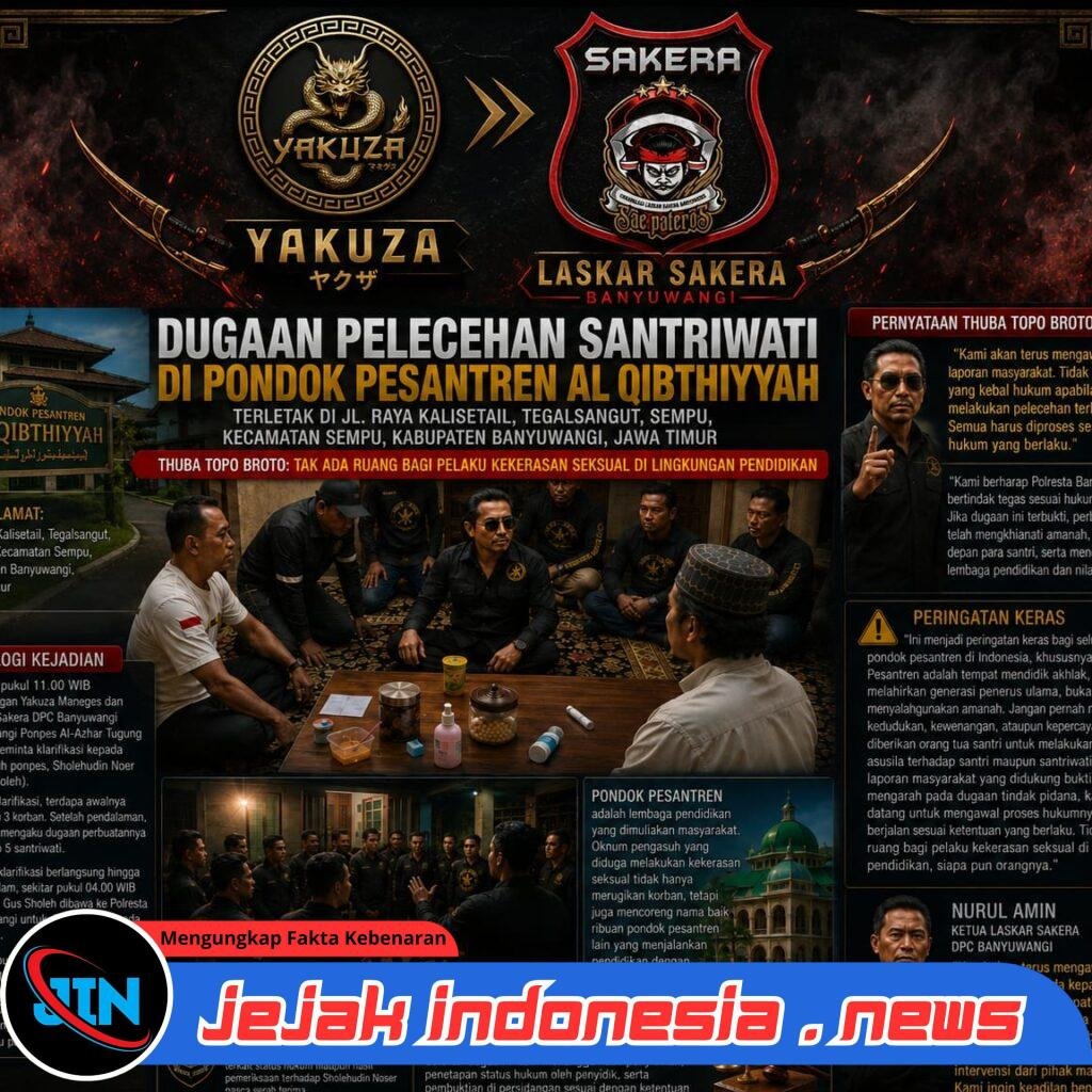 Dugaan Pelecehan Santriwati di Pondok Pesantren Al Qibthiyyah Banyuwangi,Gus Thuba Topo Broto: Tak Ada Ruang bagi Pelaku Kekerasan Seksual di Lingkungan Pendidikan