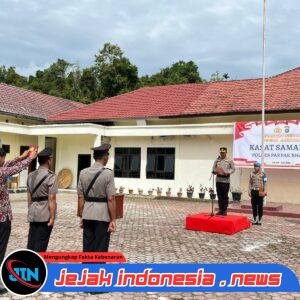 Kapolres Pakpak Bharat Pimpin Upacara Serah Terima Jabatan Kasat Samapta.