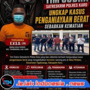 Bentuk Tim Cobra, Kasat Reskrim Baru Polres Karo Pimpin Ungkap Kasus Menonojol Penganiayaan Berat Sebabkan Kematian