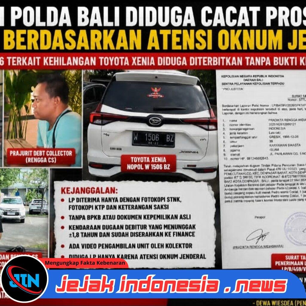 Diduga Sarat Kejanggalan, LP Mobil Xenia di Polda Bali Dipertanyakan: Dugaan Pelanggaran SOP, Intervensi Atensi Oknum Jenderal hingga Potensi Laporan Tidak Berdasar Harus Diusut Tuntas