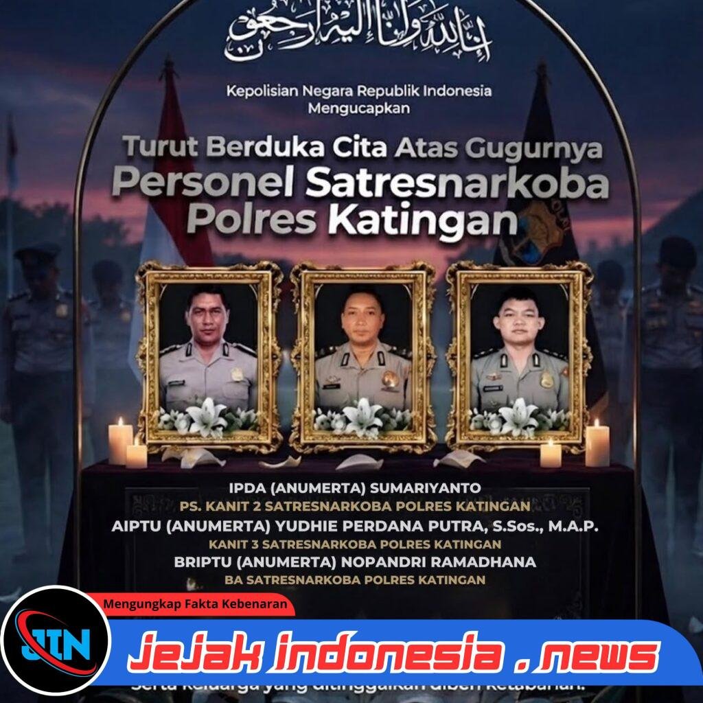 *Tiga Personel Polri Gugur Saat Bertugas Ungkap Kasus Narkoba di Katingan, Dianugerahi Kenaikan Pangkat Luar Biasa Anumerta*